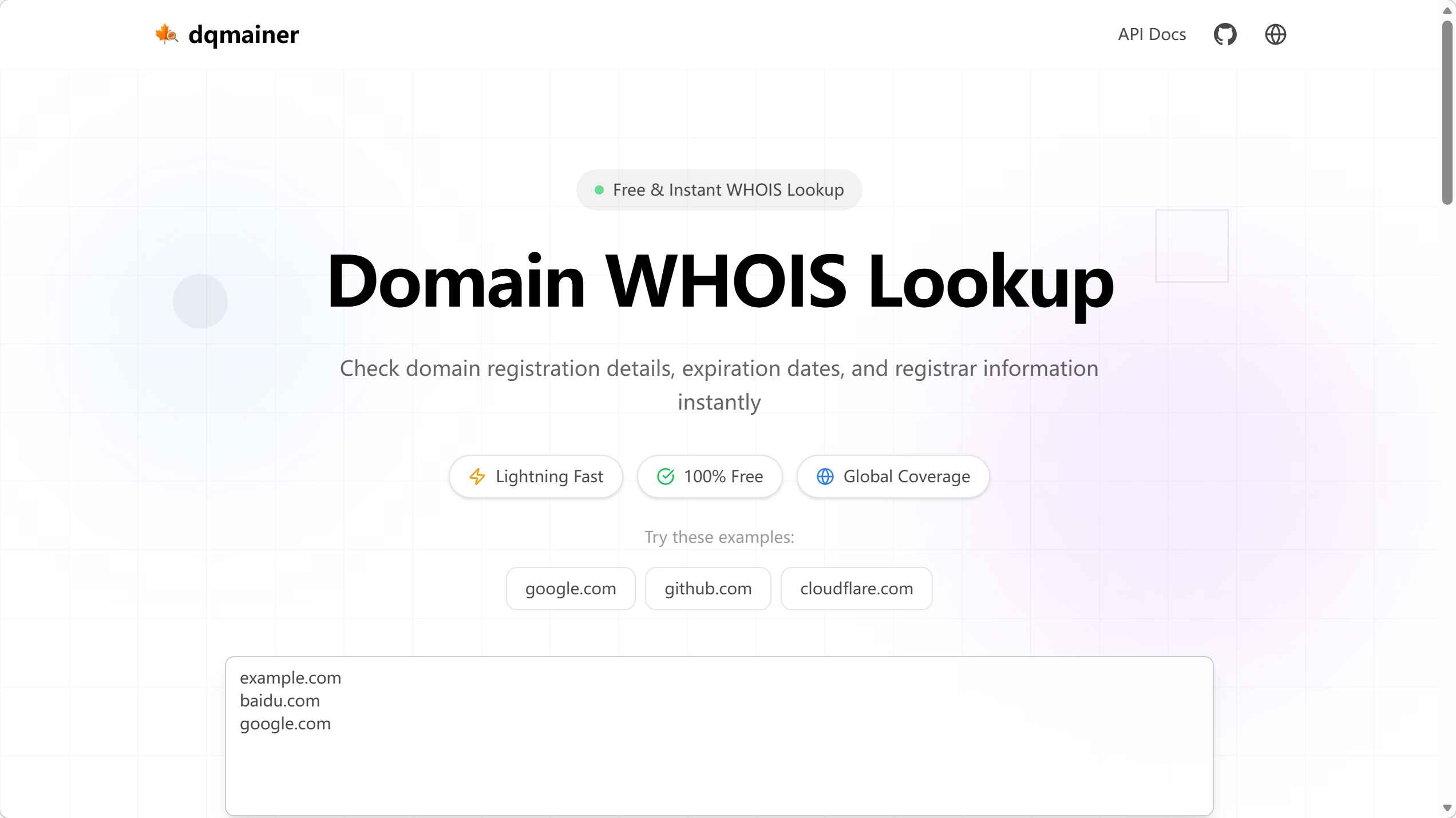 拾域（dqmainer），域名信息的批量查询工具 cover